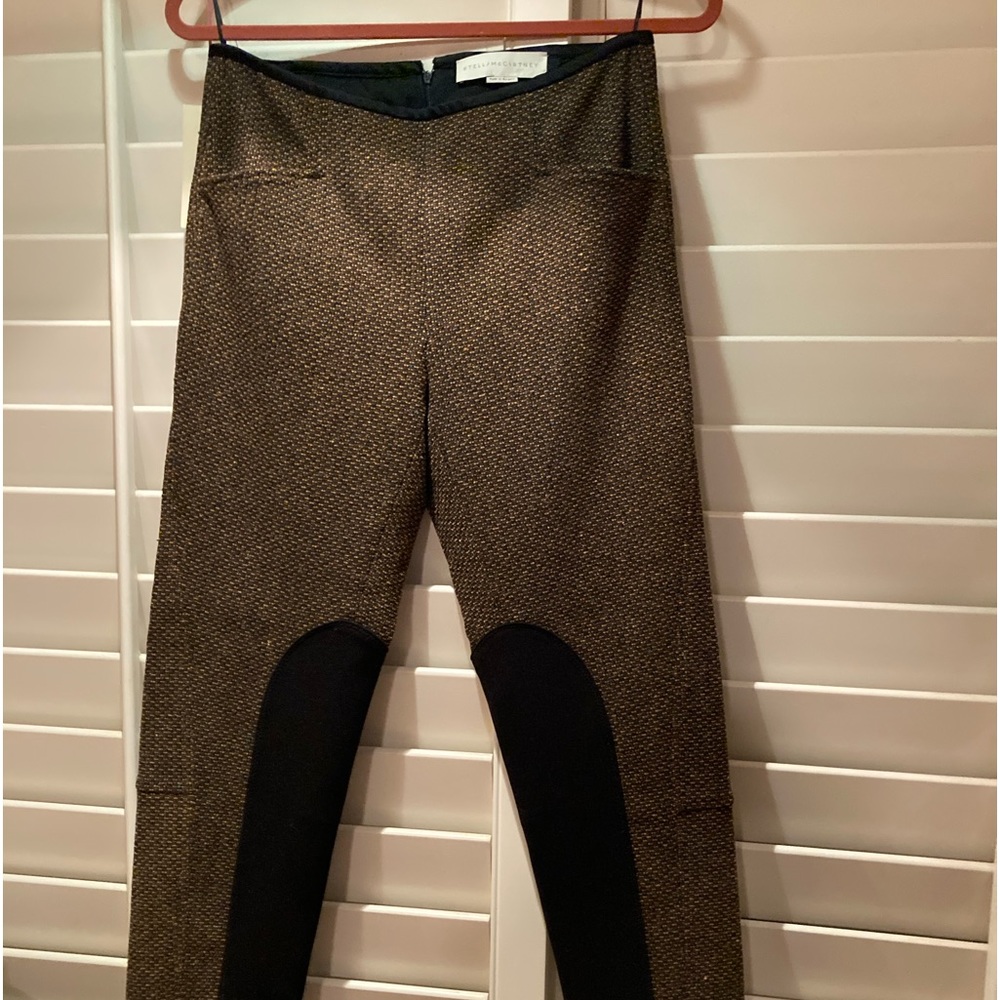 NWT Stella McCartney wool pants with suede inner knee pads (pristine condition)